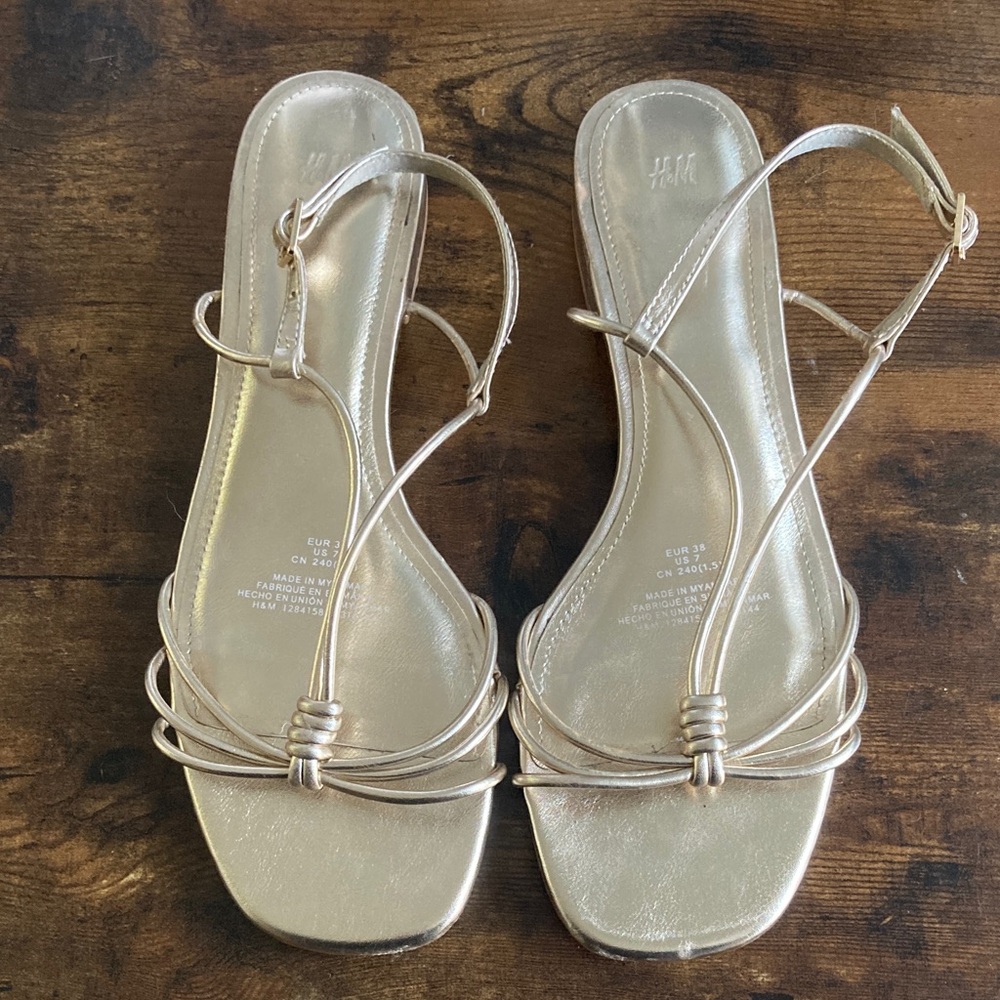 H&M Metallic Gold Women's Sandals